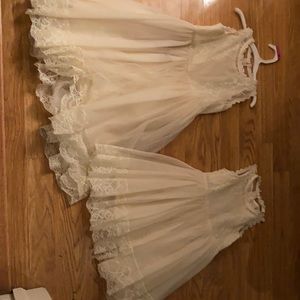 Girls matching boho flower girl dresses